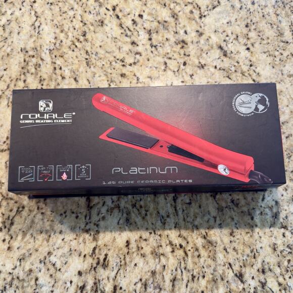 ROYALE-PLATINUM Genius Flat Iron RED SCARLET - New In Box - Picture 3 of 10